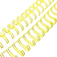 Drôtený chrbát na bindovanie 1,59cm žltý