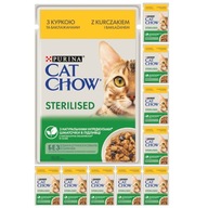 CAT CHOW Sterilised po sterylizacji 10x85g kurczak