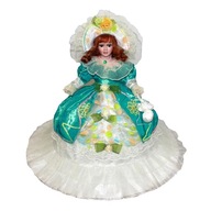 Vintage elegantná porcelánová bábika 45 cm