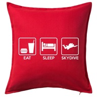 EAT SLEEP SKYDIVE poduszka 50x50 prezent