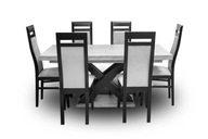 Zostava do obývačky: Stôl so stoličkami + 6x stolička