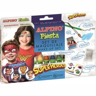 Alpino zestaw do malowania twarzy dla dzieci superhero 6 kredek kalkomania