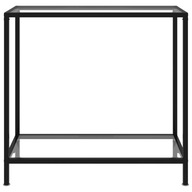 vidaXL Konzolový stolík, priehľadný, 80x35x75 cm, tvrdené sklo