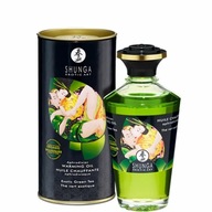 Rozgrzewający olejek do masażu - Shunga Aphrodisiac Warming Oil Green Tea