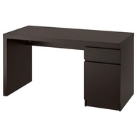 IKEA MALM Písací stôl čiernohnedý 140x65 cm