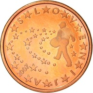 Słowenia, 5 Euro Cent, 2007, AU(50-53), Miedź plat