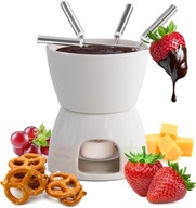 Joeji's Kitchen Zestaw czekoladowy do fondue, ceramiczne mini fondue serów