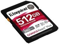 Kingston SDXC 512 GB Canvas React Plus SDXC UHS-II 280R/100W U3 V60