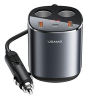 ŁADOWARKA SAMOCHODOWA ROZGAŁĘŹNIK USAMS 2xUSB-A/ 1xUSB-C C28 245W