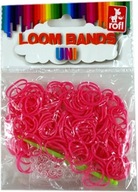 Ružové gumičky na náramky LOOM BANDS 200 ks háčkovanie