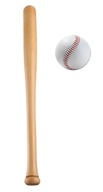 Drewniany kij baseballowy do baseballu gra gry w baseball 60 cm + piłka