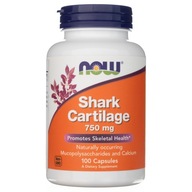Now Foods Shark Cartilage 750 mg Vápnik Fosfor 100k Silné Kosti