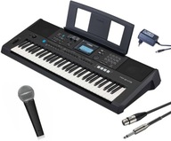 YAMAHA PSR-E473 KEYBOARD ORGANY KLAWISZ Z MIKROFONEM DYNAMICZNA KLAWIATURA