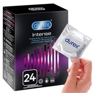 Kondómy Durex INTENSE prúžky a výstupky na zosilnenie orgazmu 24 ks.