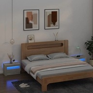 Nočné stolíky s LED 2 ks sivý betón 60x35x40 cm