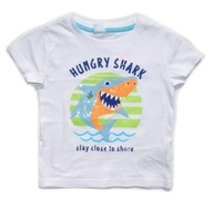 KOSZULKA CHŁOPIĘCA T-SHIRT Cekiny Shark Rekin 92