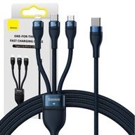 BASEUS> KÁBEL USB C/USB A - USB C/LIGHTNING/MICRO USB 100 W 1,5 M MODRÝ