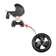 Kółko do wózka lalkowego TAKO, czarne 16,5cm (165mm), na oś 8mm - 1szt