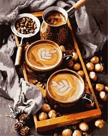 Obraz Malowanie po numerach 40x50 Romans z kawą IDEYKA NA RAMIE