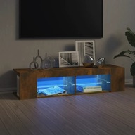 TV skrinka s LED osvetlením dymový dub 135x39x30 cm