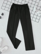 Shein czarne proste spodnie dziewczęce ze szwem 10L 140cm