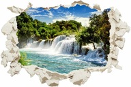 NAKLEJKA na ścianę 3D dziura w - WODOSPAD KRKA (150x100cm)