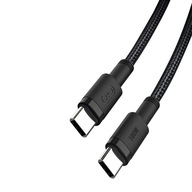 Kabel 2x USB-C 1,5m 100W przewód do telefonu tabletu słuchawek czarny