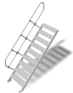KRAUSE Schody aluminiowe, stopnie 80cm 1x9 |1,94