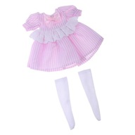 1/6 Doll Girl Lovely Striped Dress with Stockings