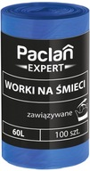 Worki na śmieci PACLAN EXPERT WIĄZANE 60L 100 SZT