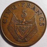 0810c - Rwanda 5 franków, 1974