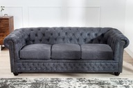 Sofa Chesterfield II 3 osobowa 200cm antyczna szarość 40517