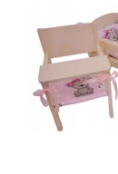 Krzesełko drewniane dla lalek. KARMIDEŁKO