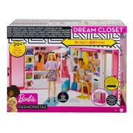 Mattel Barbie Vysnívaná skriňa + oblečenie GPM43