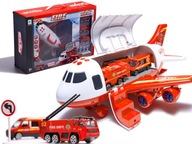 Prepravné lietadlo + 3 hasičské autá