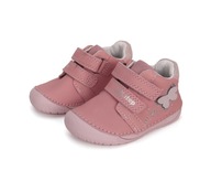 Buciki, buty dziecięce skórzane DD step barefoot różowy motyl 23