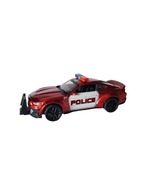 Malé policajné auto kovové 12 cm ČIERNE/BORDOVÁ auto pre deti