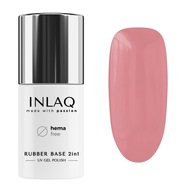 INLAQ Rubber Base Baza Kauczukowa 2in1 Cover Rose HEMA Free - Budująca