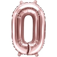Balon foliowy RÓŻOWE ZŁOTO cyfra numer 0 urodziny