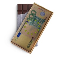 CZEKOLADA NA PREZENT 100 EURO BANKNOTY ZŁOTE OPAKOWANIE