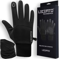 ЗИМОВІ СЕНСОРНІ РУКАВИЧКИ ДЛЯ ВЕЛОСИПЕДА ВОДОНЕПРОНИКНІ ВІТРОЗАХИСНІ LECERTO