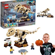 LEGO JURRASIC WORLD WYSTAWA SKAMIENIAŁOŚCI T-REXA MAŁY TRICERATOPS BADANIA