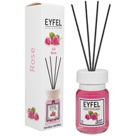 Sklenený difuzér s tyčinkami EYFEL 120ml - Jemná vôňa ruže