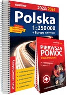 Polska; atlas samochodowy 1:250 000 + instrukcja pierwszej pomocy