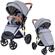 WÓZEK SPACEROWY SPACERÓWKA Summer Baby DUŻE KOŁA Ocieplacz Folia+DODATKI