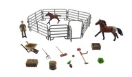 A9719 - 2 Zagroda dla koni box figurki zestaw
