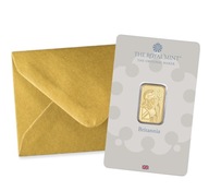 Sztabka złota 5 g LBMA The Royal Mint Britannia ze złotą kopertą 5 gram