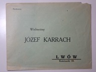 Koperta Lwów - Józef Karrach - okres międzywojenny