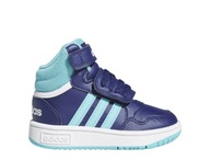 Buty dziecięce za kostkę na rzep jesień wysokie adidas Hoops Mid IF5314 27