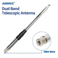 ABBREE Walkie Talkie Telescopic Antenna SMA-Male Dual Band 144/430MHz High